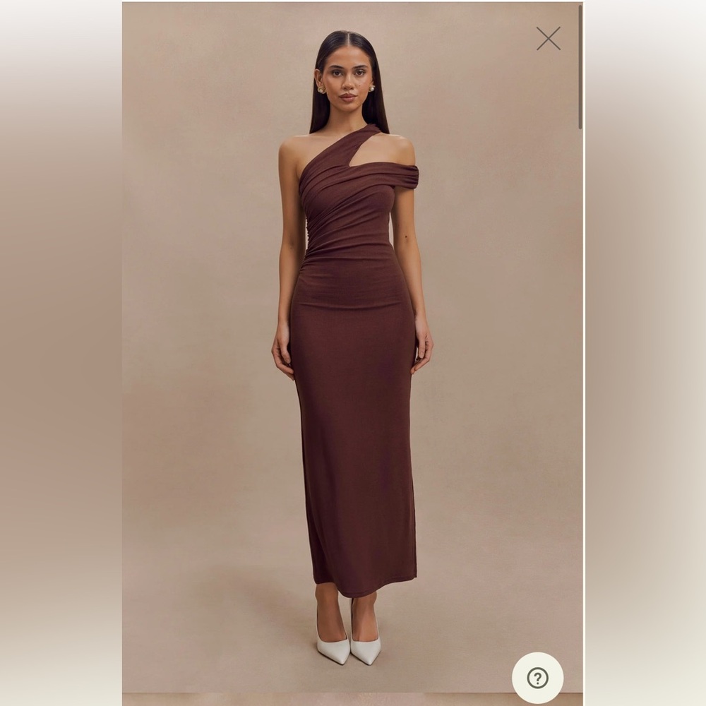 Elegant Brown Maxi Dress